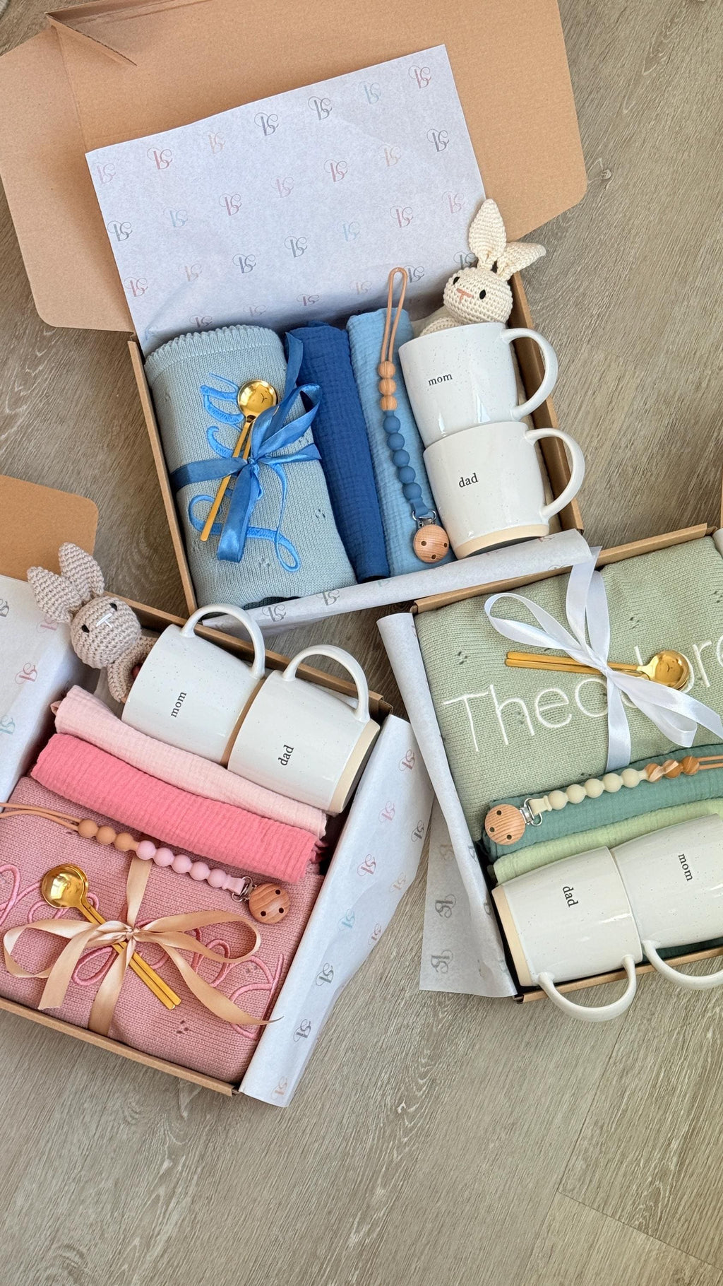 New Parents Gift Box for New Mom, New Dad & Baby, New Baby Gift Basket for the Whole Family, New Parent Care Package, New Mom and Dad Gifts