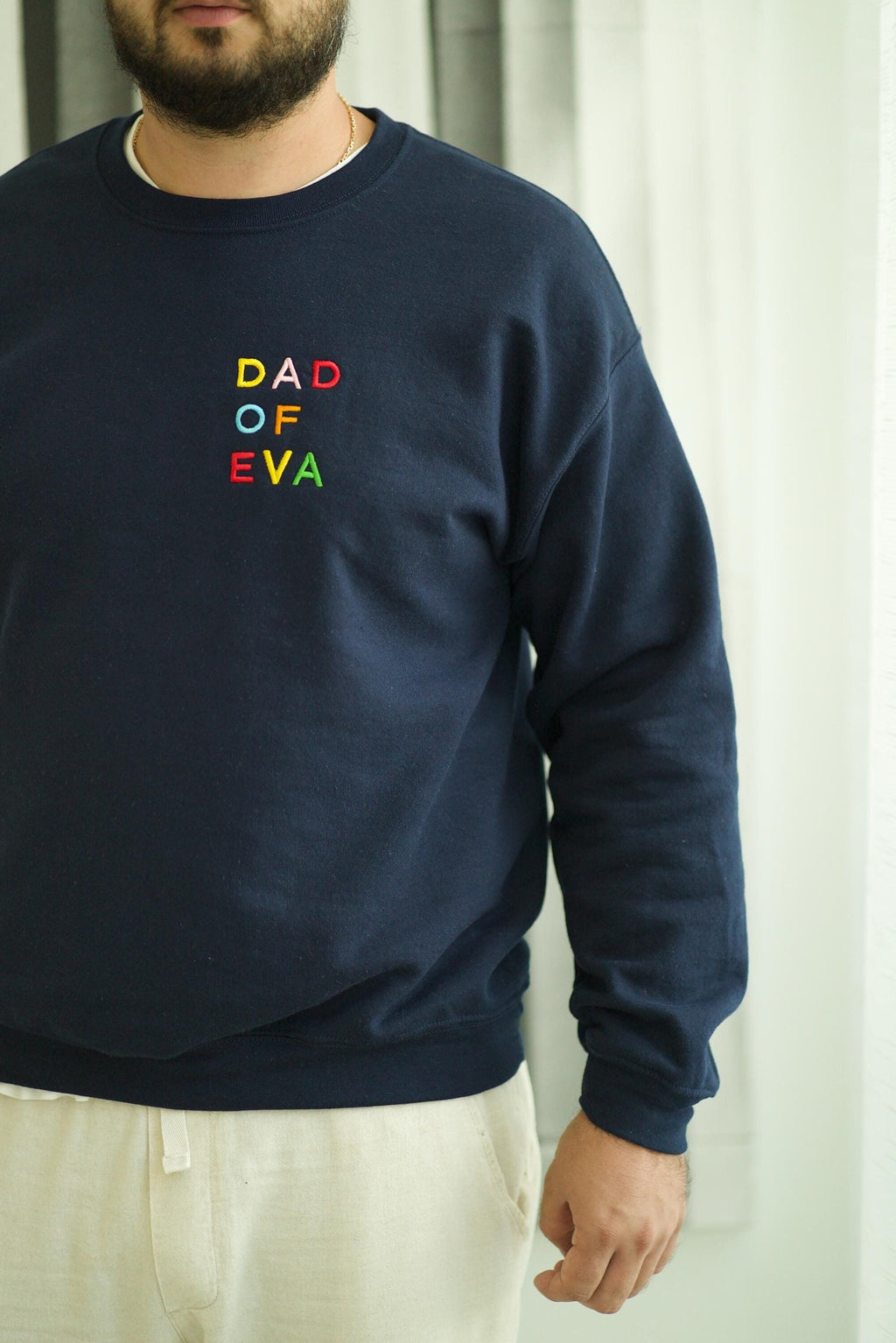 Custom Embroidery Personalized Handmade Gift for Mom Dad Parents Family Sweatshirt with Kids Names, Mother's Father's Day Gift, Family Look