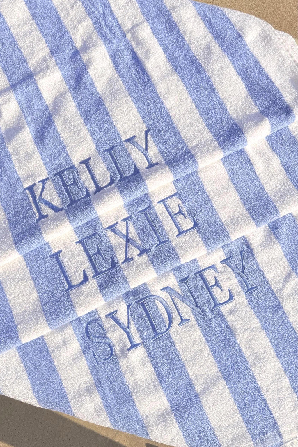 Embroidered Cabana Stripe Towels, Personalized Beach Towel, Personalized Gifts, Custom Towel, Bachelorette Party Gift, Monogrammed Favor