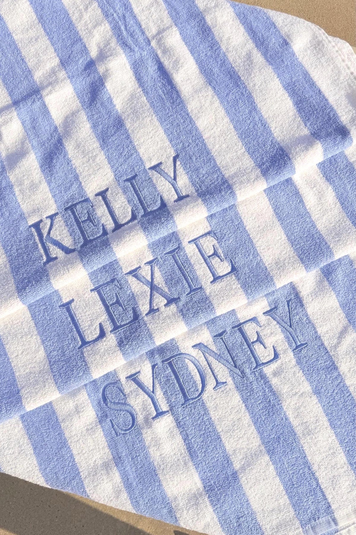 Embroidered Cabana Stripe Towels, Personalized Beach Towel, Personalized Gifts, Custom Towel, Bachelorette Party Gift, Monogrammed Favor