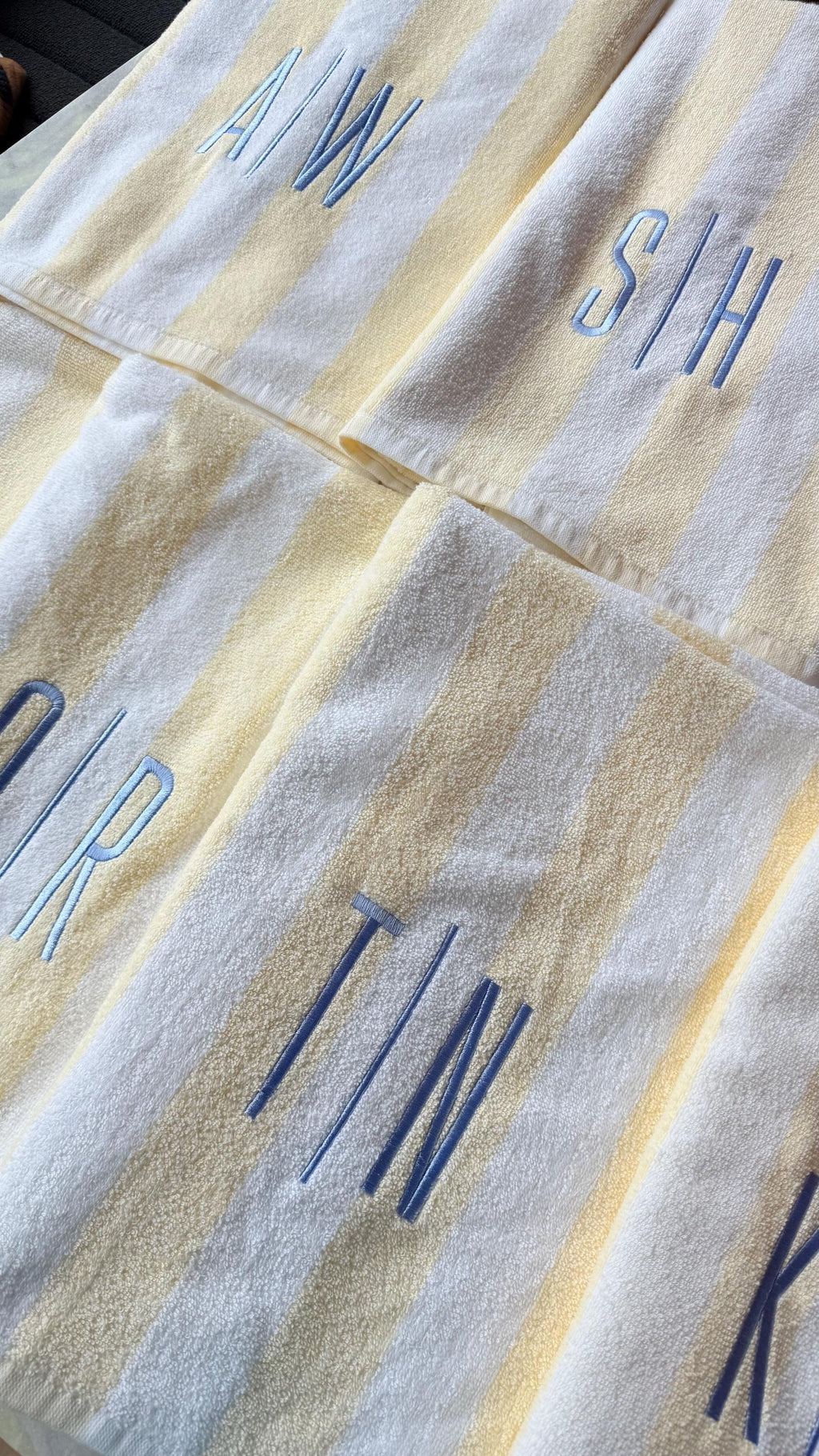 Embroidered Cabana Stripe Towels, Personalized Beach Towel, Personalized Gifts, Custom Towel, Bachelorette Party Gift, Monogrammed Favor