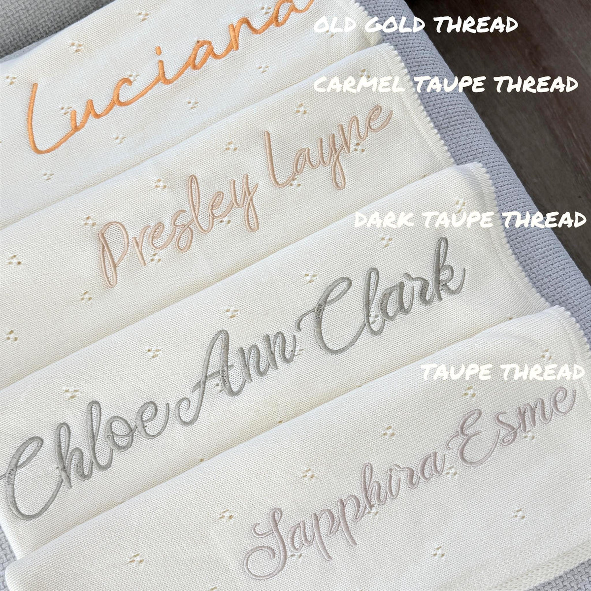 Personalized Pointelle Baby Blanket