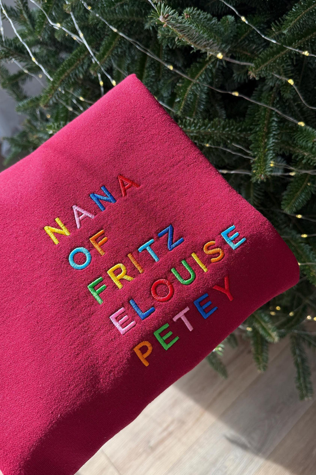 Custom Embroidered Nana Sweatshirt with Grandkids Names, Gift for Nana, Mother's Day Gift