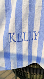 Embroidered Cabana Stripe Towels, Personalized Beach Towel, Personalized Gifts, Custom Towel, Bachelorette Party Gift, Monogrammed Favor
