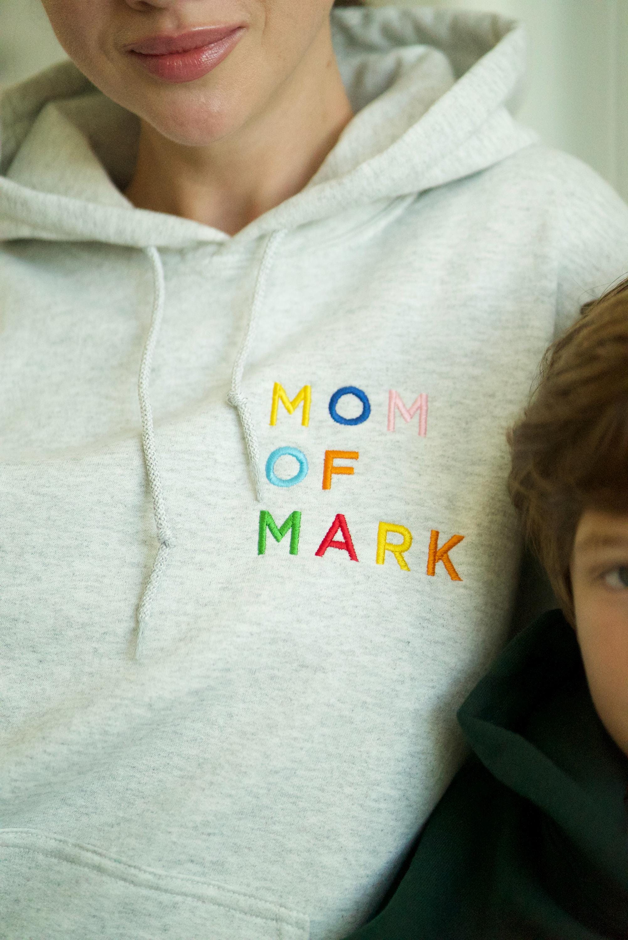 Custom Embroidered Hooded Sweatshirt with Kids Names, Mother's Day Gift, Gift for Mom Dad Grandma Grandpa, Nana Papa Hoodie, Auntie Gift
