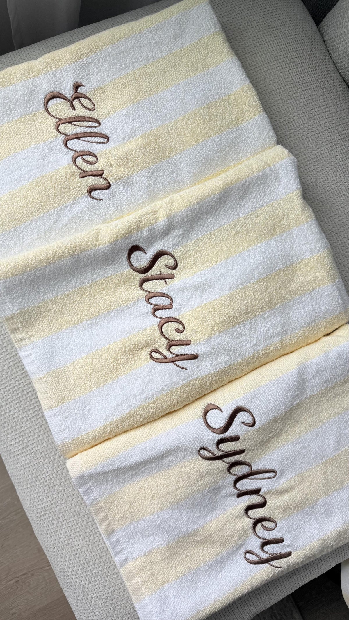 Embroidered Cabana Stripe Towels, Personalized Beach Towel, Personalized Gifts, Custom Towel, Bachelorette Party Gift, Monogrammed Favor