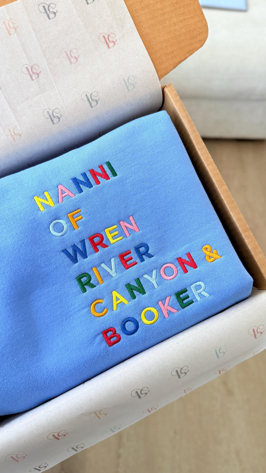 Custom Embroidered Nana Sweatshirt with Grandkids Names, Gift for Nana, Mother's Day Gift