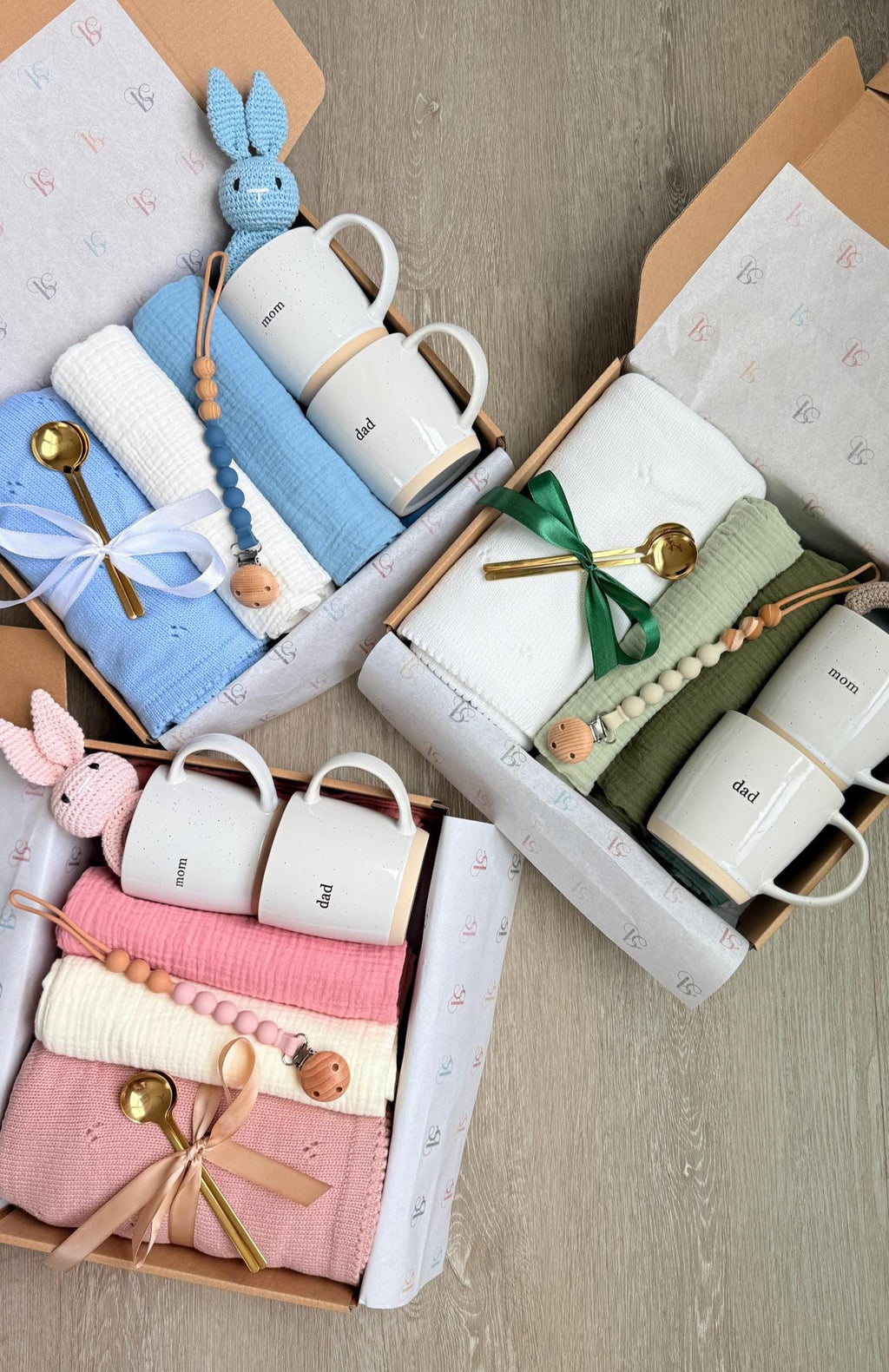 New Parents Gift Box for New Mom, New Dad & Baby, New Baby Gift Basket for the Whole Family, New Parent Care Package, New Mom and Dad Gifts
