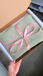Personalized Pointelle Baby Blanket