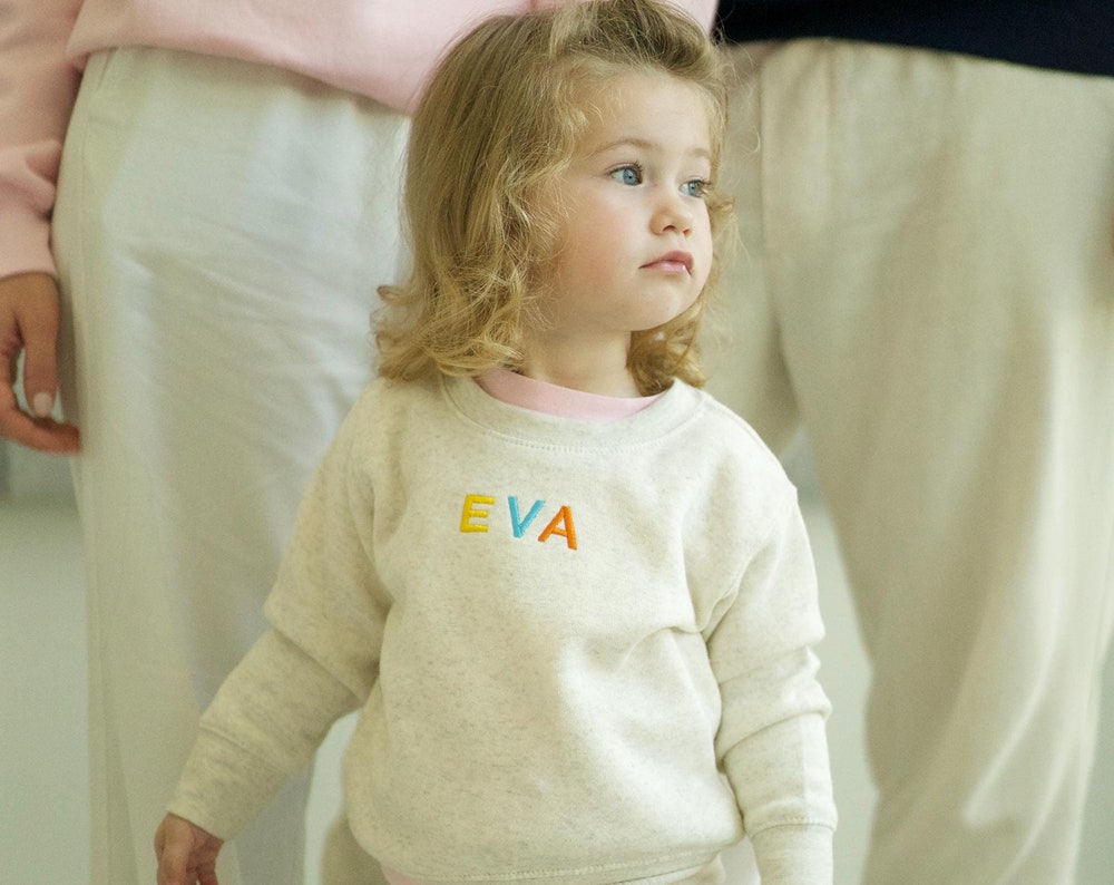 Personalized Toddler Sweatshirt: Embroidered Name Custom Kids Sweatshirt
