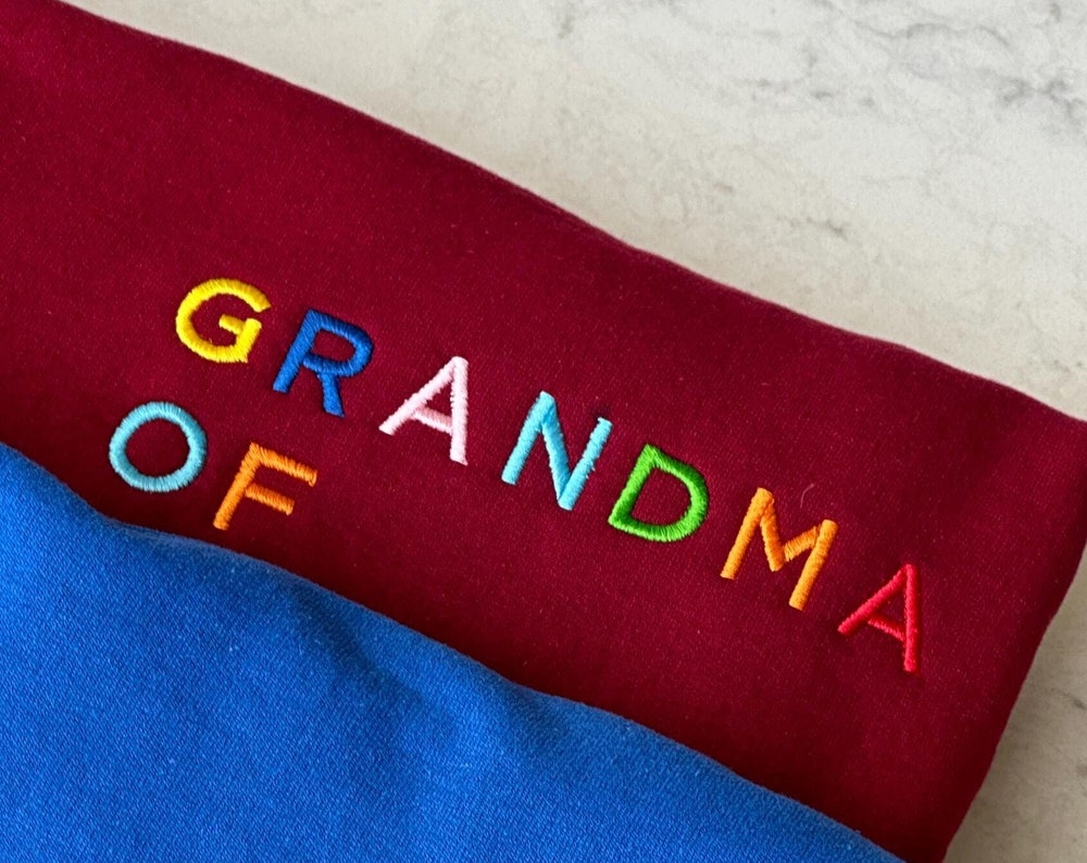 Custom Embroidered Grandma Sweatshirt with Grandkids Names