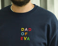 Custom Embroidered Dad Sweatshirt with Kids Names