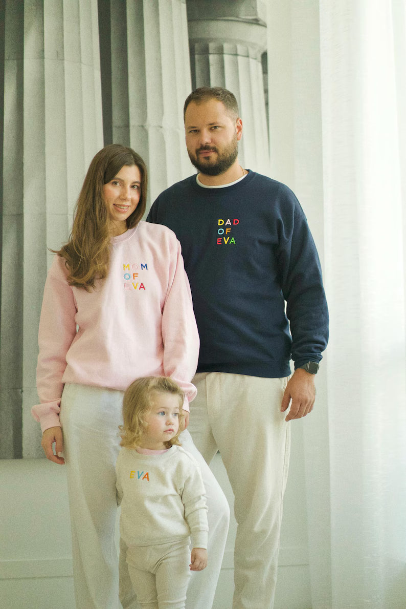 Personalized Toddler Sweatshirt, Custom Embroidered Name Kids Sweater, Baby Gift Idea, Kids sweater New Mom Gift for Baby