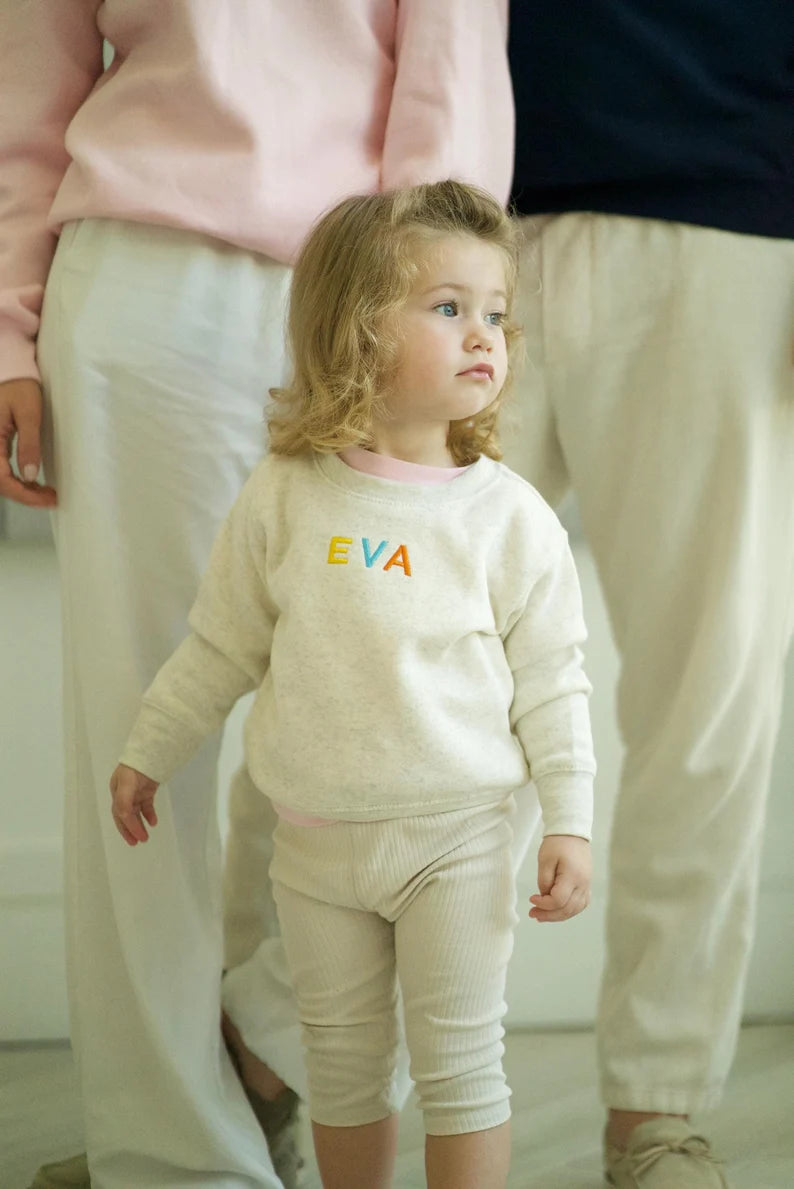 Personalized Toddler Sweatshirt, Custom Embroidered Name Kids Sweater, Baby Gift Idea, Kids sweater New Mom Gift for Baby