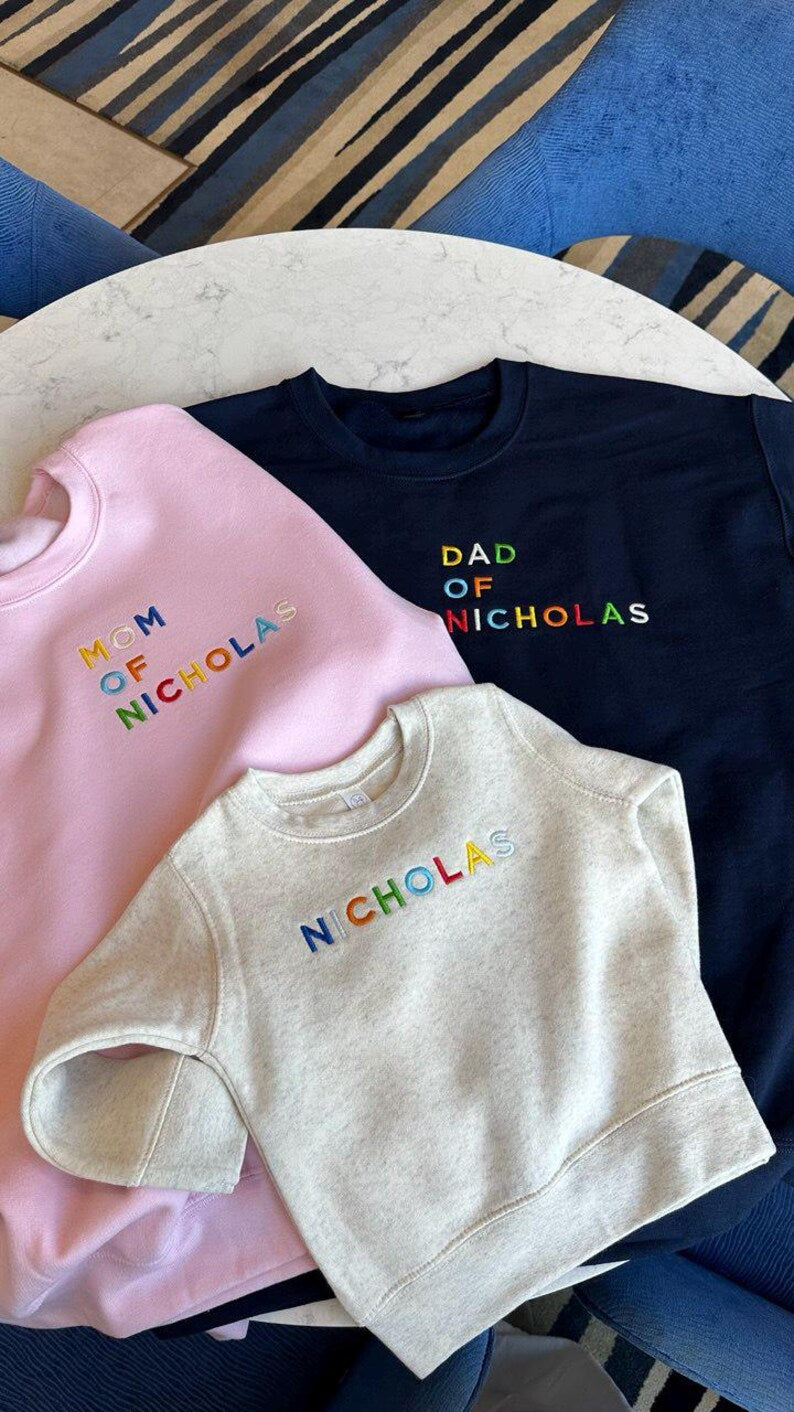 Mama Sweatshirt with Embroidered Kids Names, Custom Mother's Day Gift, Personalized Mama Birthday Sweater