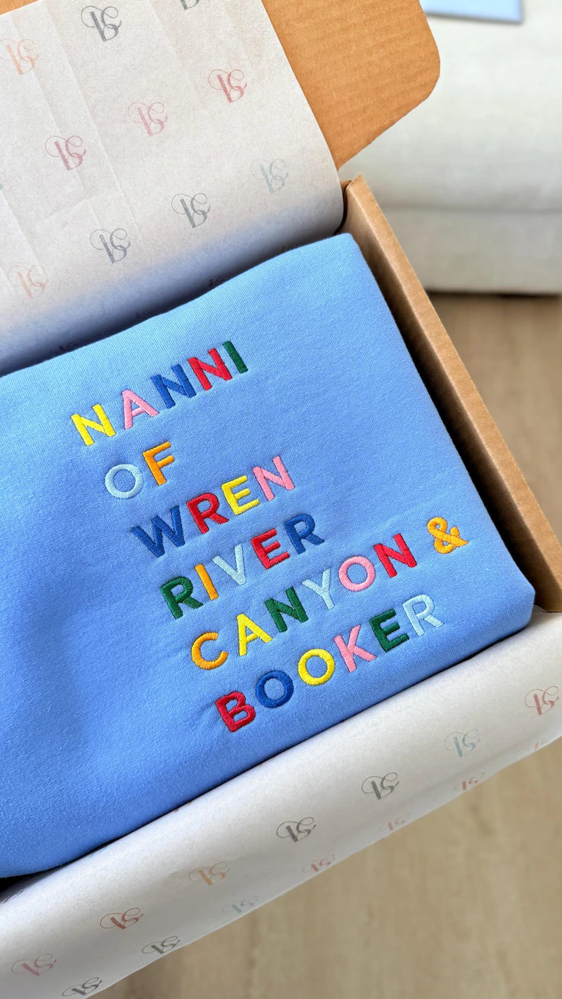 Mama Sweatshirt with Embroidered Kids Names, Custom Mother's Day Gift, Personalized Mama Birthday Sweater