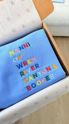 Mama Sweatshirt with Embroidered Kids Names, Custom Mother's Day Gift, Personalized Mama Birthday Sweater