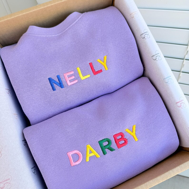 Personalized Toddler Sweatshirt, Custom Embroidered Name Kids Sweater, Baby Gift Idea, Kids sweater New Mom Gift for Baby
