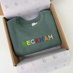 Personalized Toddler Sweatshirt, Custom Embroidered Name Kids Sweater, Baby Gift Idea, Kids sweater New Mom Gift for Baby