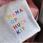 Mama Sweatshirt with Embroidered Kids Names, Custom Mother's Day Gift, Personalized Mama Birthday Sweater
