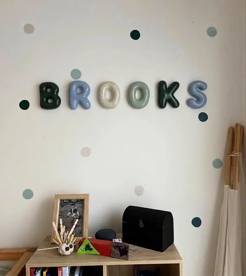 Personalized 3D Bubble Letters Name Sign, Hand Created Nursery Decor, Kids Wall Art, Baby Name Decor, Baby Shower Gift