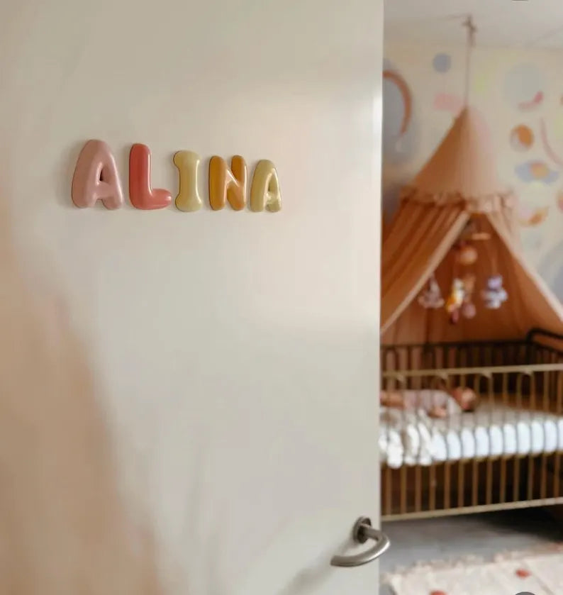 Personalized 3D Bubble Letters Name Sign, Hand Created Nursery Decor, Kids Wall Art, Baby Name Decor, Baby Shower Gift