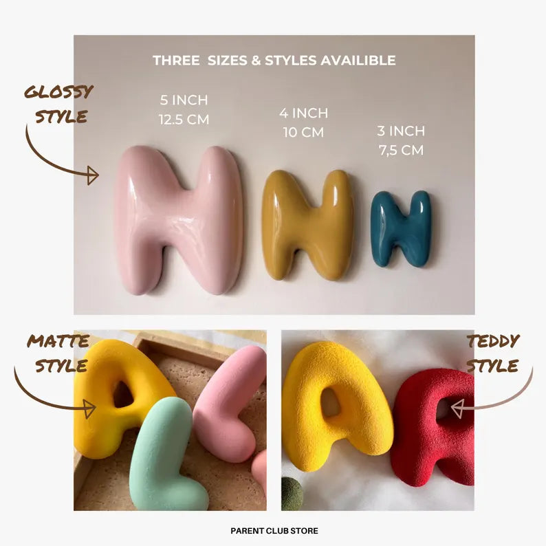 Personalized 3D Bubble Letters Name Sign, Hand Created Nursery Decor, Kids Wall Art, Baby Name Decor, Baby Shower Gift