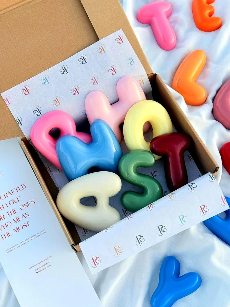 Personalized 3D Bubble Letters Name Sign, Hand Created Nursery Decor, Kids Wall Art, Baby Name Decor, Baby Shower Gift