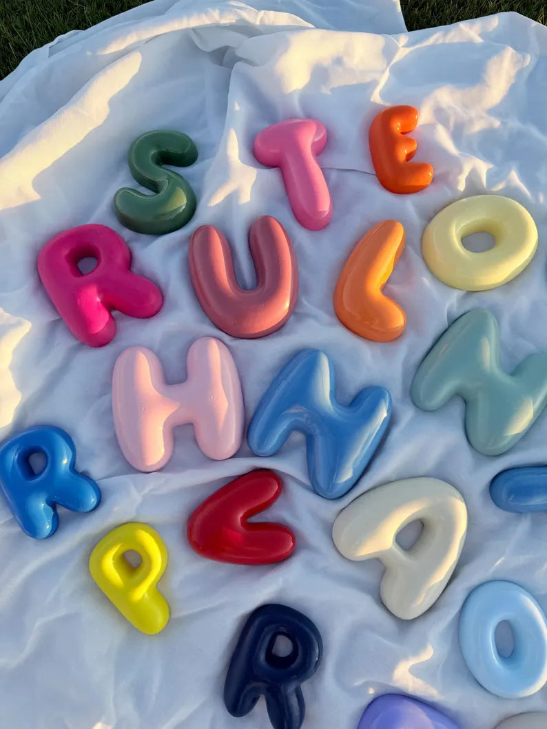 Personalized 3D Bubble Letters Name Sign, Hand Created Nursery Decor, Kids Wall Art, Baby Name Decor, Baby Shower Gift