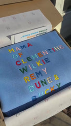 Mama Sweatshirt with Embroidered Kids Names, Custom Mother's Day Gift, Personalized Mama Birthday Sweater