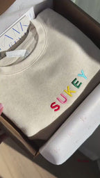 Personalized Toddler Sweatshirt, Custom Embroidered Name Kids Sweater, Baby Gift Idea, Kids sweater New Mom Gift for Baby